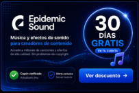 cupon descuento epidemic sound 30 dias gratis