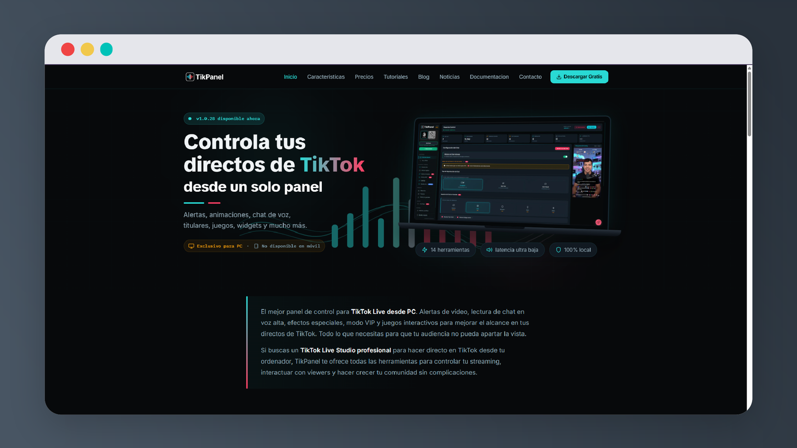 captura tikpanel fondo oscuro captura tikpanel fondo oscuro